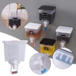 Anubhav Janni Wall Mounted Oil Tank Dispenser Dispenser Transparent Liquid Seasoning Food Hanging Box Storage Tank  Soy Sauce Vinegar Bottle Kitchen Organizer Pouring Bottle (Pack Of 1 Pcs) - Image 7