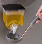 Anubhav Janni Wall Mounted Oil Tank Dispenser Dispenser Transparent Liquid Seasoning Food Hanging Box Storage Tank  Soy Sauce Vinegar Bottle Kitchen Organizer Pouring Bottle (Pack Of 1 Pcs) - Image 9