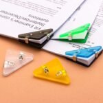 Anubhav Janni Paper Corner Clip Triangle Book Page Clips Document Bookmarks Office Plastic for Students Binder Snack Reading Fastener Prevent Books Clip Bookmarks Bag Clips (Pack Of 10 Pcs) - Image 4
