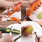 Anubhav Janni 3 In 1 Vegetable Peeler Set in Stainless Steel Multi Purpose Peeler  Julienne Slicer Fruit Knife For Potato Carrot Apple Sharp Blade Heavy Duty Kitchen (3Pcs Set) - Image 8