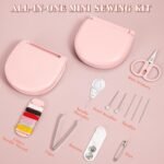 Anubhav Janni Mini Travel Sewing Kit Sew Box Pocket Folding Beginner Kit  With Needle Thread Button Pin Scissors Clip Needle Threader Compact Scissor Cutton Clip (Pack Of 1 Pcs) - Image 3