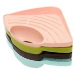 Anubhav Janni Kitchen Sink Corner Organizer Wash Basin Triangle Multipurpose Storage Triangular Tray Rack Riyaraj Useful Sponge Scrub Detergent Holder Tool for Dish Random (Pack Of 2 Pcs)