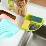 Anubhav Janni Kitchen Sink Corner Organizer Wash Basin Triangle Multipurpose Storage Triangular Tray Rack Riyaraj Useful Sponge Scrub Detergent Holder Tool for Dish Random (Pack Of 2 Pcs) - Image 4