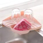 Anubhav Janni Kitchen Sink Corner Organizer Wash Basin Triangle Multipurpose Storage Triangular Tray Rack Riyaraj Useful Sponge Scrub Detergent Holder Tool for Dish Random (Pack Of 2 Pcs) - Image 6