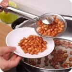 Anubhav Janni Spoon With Clip 2 in 1Oil Fry with Clip Oil Frying BBQ Filter Stainless Steel Mesh Strainer Kitchen Tool Collapsible Cooking Tongs for Drain (Pack Of 1 Pcs) - Image 3