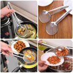Anubhav Janni Spoon With Clip 2 in 1Oil Fry with Clip Oil Frying BBQ Filter Stainless Steel Mesh Strainer Kitchen Tool Collapsible Cooking Tongs for Drain (Pack Of 1 Pcs) - Image 6