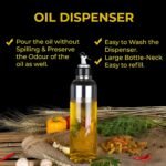 Anubhav Janni 1000ml Plastic Oil Dispenser Dispenser Bottle for Kitchen Leakproof Cooking Container Tools Litre Accessories Items Transparent Pourer Sauce Vinegar Liquid  Cap (Pack Of 1 Pcs) - Image 5