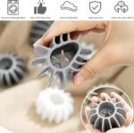Anubhav Janni Silicone Stain Remover Laundry Balls for Washing Machine Reusable Anti Winding Lint Catcher Pet Hair Dirt Deep Cleaning Clothes With Textured Scrub Surface Fabric (Pack Of 10 Pcs) - Image 6
