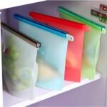Anubhav Janni 1000 Ml Silicon Bag Reusable Silicone Food Storage Bags Airtight Leakproof Zip Lock Eco Friendly Microwave  Freezer Safe For Food Veggies Meal Prep (Pack OF 1 Pcs) - Image 2