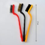 Anubhav Janni Wire Brush Mini for Cleaning Brass Nylon Stainless Steel Bristles Brushes Set Rust Grease Dirt Welding Slag Gas Stove Tiles Plastic Kitchen Bathroom Car Parts (Pack Of 2 Pcs) - Image 3