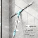 Anubhav Janni Bathroom Slim Floor Squeegee Mop Wiper with Telescopic Handle Soft Rubber Window Extendable Pole Silicone Rotate Mops for Home Bathroom Sage Green Handle Long Mop (Pack Of 1 Pcs) - Image 7