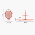 Anubhav Janni Foldable Fruit Plate Candy Dish Smiley Basket Plastic and Vegetable Holder Kitchen Counter Organizer Storage Dish Multi use Mirror Shape Dried Tray Rotating (Pack Of 1 Pcs) - Image 3