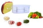Anubhav Janni Twin Chopper Vegetable and Nuts Dori Dual Blades Twins Percent Bpa Free Food Grade Plastic with Stainless Steel Multi Color Multipurpose Manual Fruit Chopper (Pack Of 1 Pcs) - Image 4