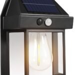 Anubhav Janni Solar Wall Bulb Lamp Sun Powered Light Outdoor with Motion Sensor Waterproof Exterior LED Sconce Lamp Auto Charging Security Outdoor Sensor Lighting Modes Lantern (Pack Of 1 Pcs)