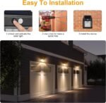 Anubhav Janni Solar Wall Bulb Lamp Sun Powered Light Outdoor with Motion Sensor Waterproof Exterior LED Sconce Lamp Auto Charging Security Outdoor Sensor Lighting Modes Lantern (Pack Of 1 Pcs) - Image 2