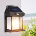 Anubhav Janni Solar Wall Bulb Lamp Sun Powered Light Outdoor with Motion Sensor Waterproof Exterior LED Sconce Lamp Auto Charging Security Outdoor Sensor Lighting Modes Lantern (Pack Of 1 Pcs) - Image 3