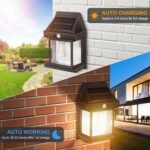 Anubhav Janni Solar Wall Bulb Lamp Sun Powered Light Outdoor with Motion Sensor Waterproof Exterior LED Sconce Lamp Auto Charging Security Outdoor Sensor Lighting Modes Lantern (Pack Of 1 Pcs) - Image 7