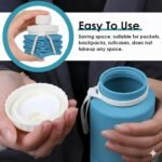Anubhav Janni Silicone Foldable Water Bottle Leak Proof Travel Reusable Drinking Gym Trekking Camping Outdoor Collapsible Leakproof Portable Sports with Strap Hiking Gym (Pack Of 1 Pcs) - Image 7