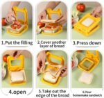 Anubhav Janni Stainless Steel Square Sandwich Mold Maker Cutter And Sealer Pocket Sandwiches Maker Bread for Cookie Cutters Lunchbox Home Kitchen (Pack Of 1 Pcs) - Image 8