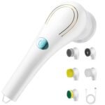Anubhav Janni New 5 In 1 Magic Brush Electric Cleaning in Power Scrubber Household Tools Spin with Buffer Polisher  Bathroom Shower Tub Kitchen Tiles Long Handle Rotate Home (Pack Of 1 Pcs)