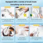 Anubhav Janni New 5 In 1 Magic Brush Electric Cleaning in Power Scrubber Household Tools Spin with Buffer Polisher Bathroom Shower Tub Kitchen Tiles Long Handle Rotate Home (Pack Of 1 Pcs) - Image 2