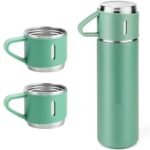 Anubhav Janni Vacuum Flask Set (500 Ml) Hot and Cold Insulated Double Layer Thermos for Tea Coffee Water Travel Friendly Ideal Gifting Green Wall Stainless Steel Bottle Water (Pack Of 1 Pcs)