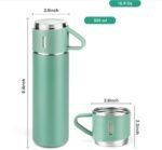 Anubhav Janni Vacuum Flask Set (500 Ml) Hot and Cold Insulated Double Layer Thermos for Tea Coffee Water Travel Friendly Ideal Gifting Green Wall Stainless Steel Bottle Water (Pack Of 1 Pcs) - Image 5