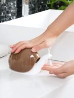 Anubhav Janni Snail Soap Dispenser Snail Shape Liquid Portable Shape Hand Wash Pump Push Type Shampoo for Hotel Bathroom Home Office Dispenser Cute Snail Shape Push Pump Wash (Pack Of 1 Pcs) - Image 3