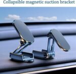 Avantara Creation Magnetic Phone Holder Mobile Rotation Car Holder For Dashboard Degree Stand Universal Cell Alloy Folding Compatible with Perfect  Foldable Metal Strong Rotatable (Pack Of 1 Pcs) - Image 2