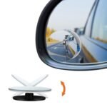 Anubhav Janni Blind Spot MirrorBlind Mirror for Car Rear View Convex With Adjustable Swivel Mount Water Resistant Easy Installation Universal Fit Cars Trucks And Bikes Round (Pack Of 2 Pcs)