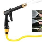 Avantara Creation Black Metal Spray Gun With Trigger High Pressure Water Gun And Nozzle Ergonomic Handle Metal Rubber Mini Washer Car Wash Multi Pattern (Pack Of 1 Pcs)