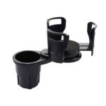 Avantara Creation Car Drink Cup Holder Organizer Universal Vehicle Expander Adjustable for Large Bottles Coffee Mugs Tumblers Durable Interior Storage Adapter Dual Rotating Base (Pack Of 1 Pcs) - Image 3