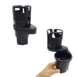 Avantara Creation Car Drink Cup Holder Organizer Universal Vehicle Expander Adjustable for Large Bottles Coffee Mugs Tumblers Durable Interior Storage Adapter Dual Rotating Base (Pack Of 1 Pcs) - Image 5