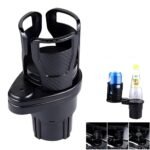 Avantara Creation Car Drink Cup Holder Organizer Universal Vehicle Expander Adjustable for Large Bottles Coffee Mugs Tumblers Durable Interior Storage Adapter Dual Rotating Base (Pack Of 1 Pcs) - Image 6