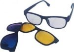 Avantara Creation Magic Vision Sunglass With Magnet Lenses Rectangular Sunglasses with Interchangeable Magnetic Lightweight Stylish Eyewear Quick Swap Design Sun Glasses (Set Of 1)