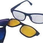 Avantara Creation Magic Vision Sunglass With Magnet Lenses Rectangular Sunglasses with Interchangeable Magnetic Lightweight Stylish Eyewear Quick Swap Design Sun Glasses (Set Of 1)