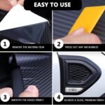 Avantara Creation Car Door Sill Tape (3cm) Carbon Fiber Protector Anti Scratch Waterproof PVC Protection Film Bumper Guard Scuff Plate Edge Interior Protective High Anti Scratch (Pack Of 1 Pcs) - Image 5