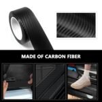 Avantara Creation Car Door Sill Tape (3cm) Carbon Fiber Protector Anti Scratch Waterproof PVC Protection Film Bumper Guard Scuff Plate Edge Interior Protective High Anti Scratch (Pack Of 1 Pcs) - Image 8