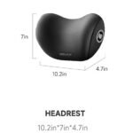 Avantara Creation Memory Foam Car Head Rest Neck Pain Relief Pillow Seat and Cervical Support Relieves for Office Black Headrest Cushion Long Drives Adjustable Strap (Pack Of 1 Pcs) - Image 2