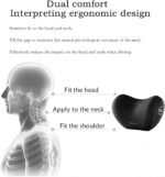 Avantara Creation Memory Foam Car Head Rest Neck Pain Relief Pillow Seat and Cervical Support Relieves for Office Black Headrest Cushion Long Drives Adjustable Strap (Pack Of 1 Pcs) - Image 3