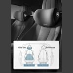 Avantara Creation Memory Foam Car Head Rest Neck Pain Relief Pillow Seat and Cervical Support Relieves for Office Black Headrest Cushion Long Drives Adjustable Strap (Pack Of 1 Pcs) - Image 4