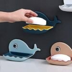 Anubhav Janni Fish Soap Dish Holder Self Draining Double Layers Shape Plastic Adhesive Waterproof Wall Mounted Bar Organizer Rack For Bathroom No Drill with Drainage Bathroom (Pack Of 2 Pcs) - Image 2