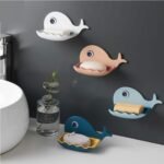 Anubhav Janni Fish Soap Dish Holder Self Draining Double Layers Shape Plastic Adhesive Waterproof Wall Mounted Bar Organizer Rack For Bathroom No Drill with Drainage Bathroom (Pack Of 2 Pcs) - Image 8