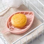 Anubhav Janni Leaf Soap Dish Plastic Beautiful Shape Double Layer Case Holder Bathroom Accessories Small Stand Jali Wash (Pack Of 3 Pcs) - Image 4