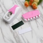 Anubhav Janni New Color Toothpaste Dispenser Toothbrush Holders For Bathroom Five Holder Wall Mounted Dispenser Hands Free Mounted Plastic Dust Proof Automatic And Detachable (Pack Of 1 Pcs) - Image 6