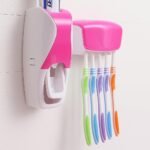 Anubhav Janni New Color Toothpaste Dispenser Toothbrush Holders For Bathroom Five Holder Wall Mounted Dispenser Hands Free Mounted Plastic Dust Proof Automatic And Detachable (Pack Of 1 Pcs) - Image 7