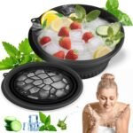Anubhav Janni Silicone Ice Bowl Face Bath for With Built In Tray Collapsible Facial Small Reusable Cold Plunge Basin Is Portable Perfect Home Use Camping Travel Spa Tool (Pack Of 1 Pcs)