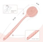 Anubhav Janni Silicone Bath Brush Long Handle 2 in 1 Brushes For Men Women Back Cleaning Bathing Scrubber Shower Soft Body With Handle BPA Free Hypoallergenic Flexible (Pack Of 1 Pcs) - Image 2