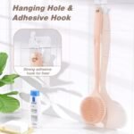 Anubhav Janni Silicone Bath Brush Long Handle 2 in 1 Brushes For Men Women Back Cleaning Bathing Scrubber Shower Soft Body With Handle BPA Free Hypoallergenic Flexible (Pack Of 1 Pcs) - Image 4