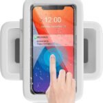 Anubhav Janni Waterproof Shower Phone Holder Holder Rotation Case High Sensitivity Cover Box for Bathroom Wall Kitchen Compatible With Cell Phones HD Touch Screen Rotation (Pack Of 1 Pcs)